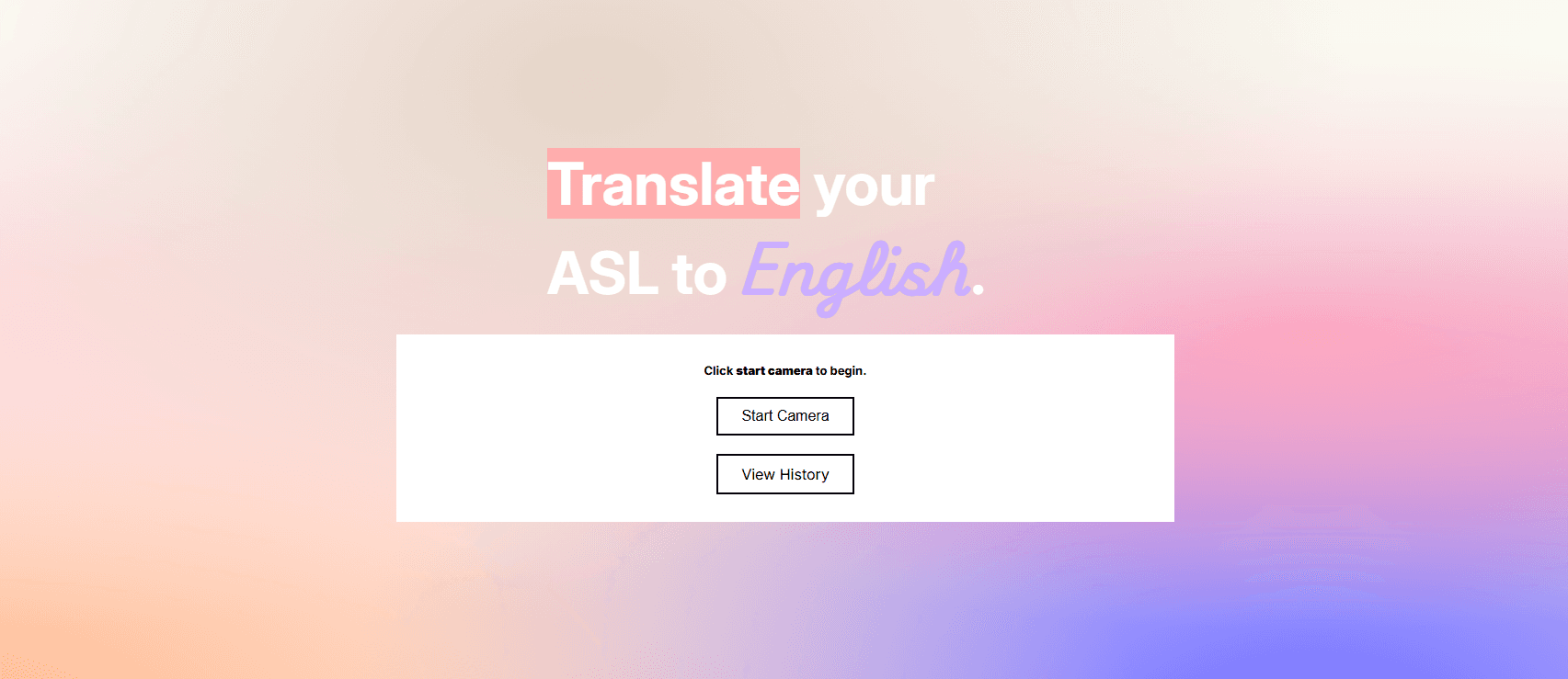 ASL Interpreter