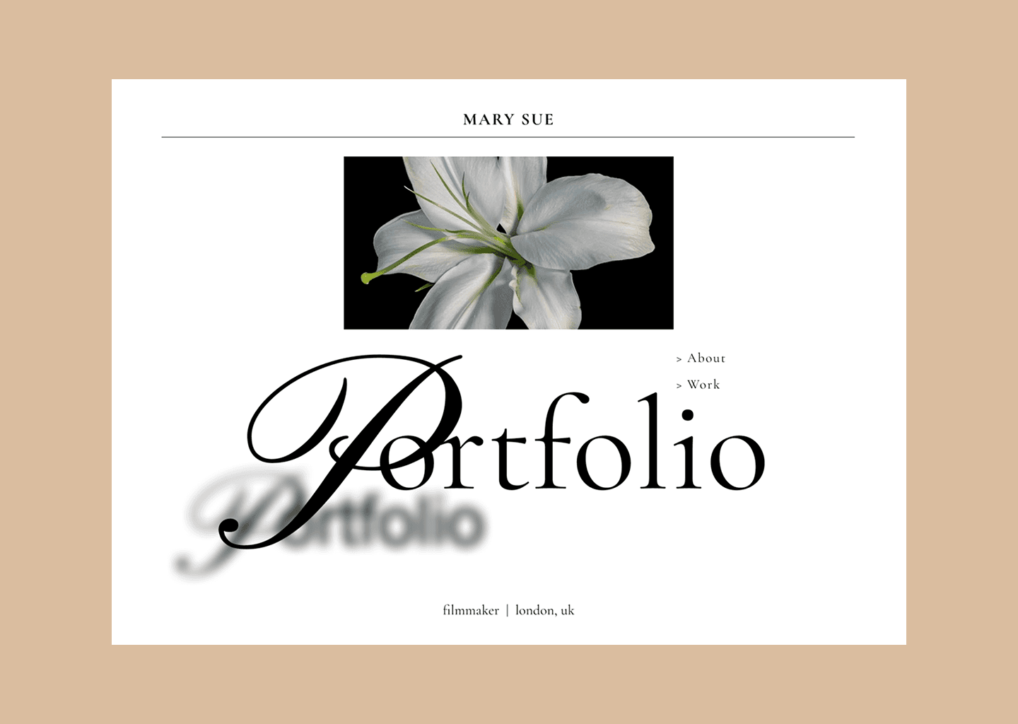 Filmographer Portfolio Website